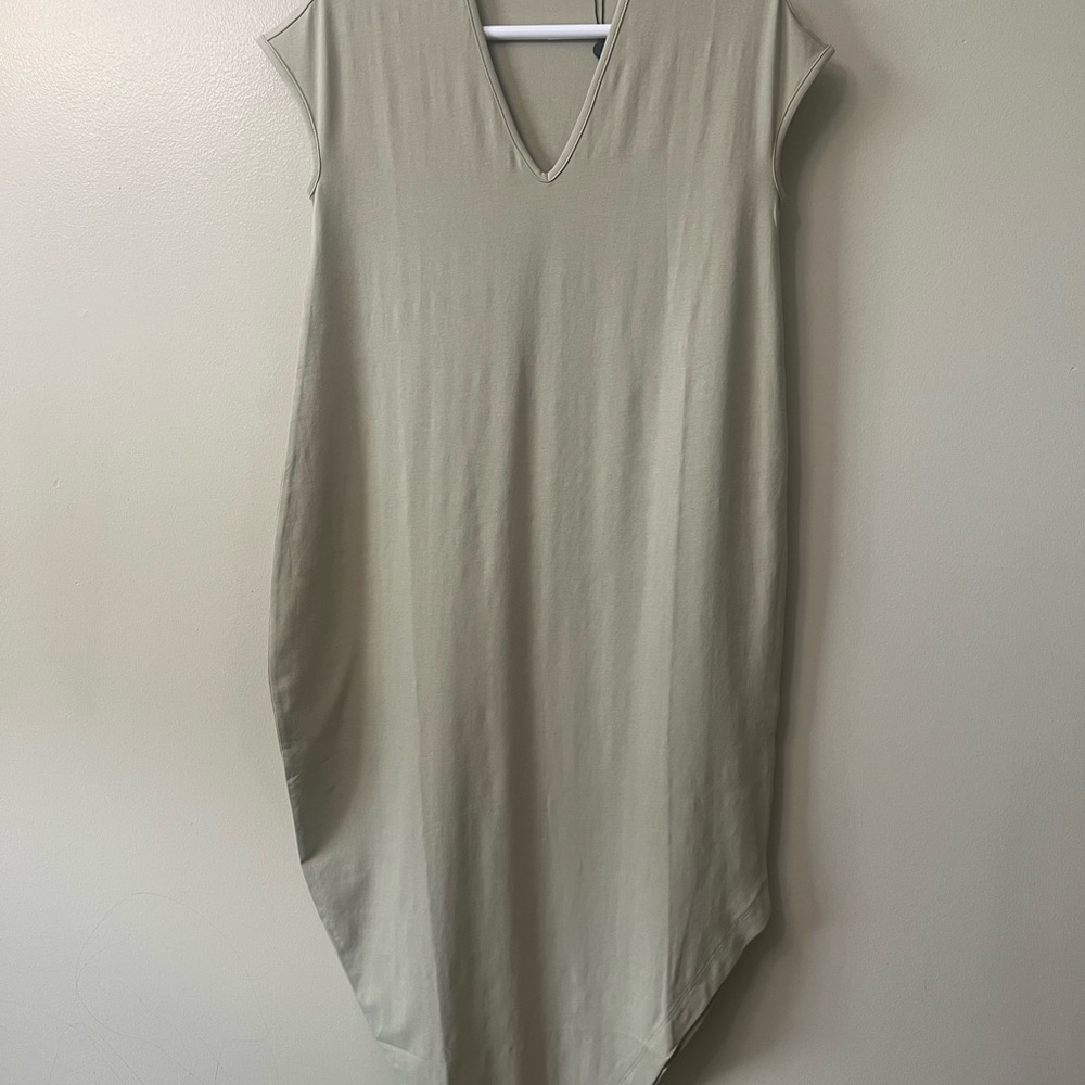 Universal Standard Geneva V Neck Dress Elm Asymmetrical 4XS (00/0) NWT